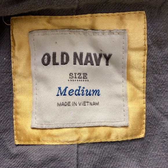 Old Navy Plaid Hooded Tiger Tooth Buttons Wool Jacket - Picture 7 of 8